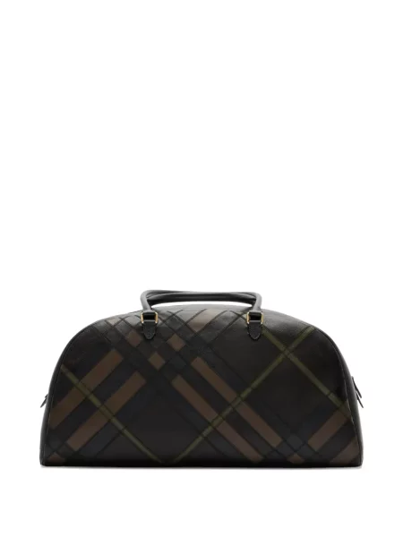 Valiză Burberry din piele în carouri negru