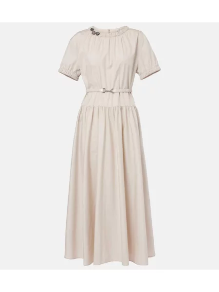 Sukienka midi S Max Mara do kolan popelinowa garniturowa szara