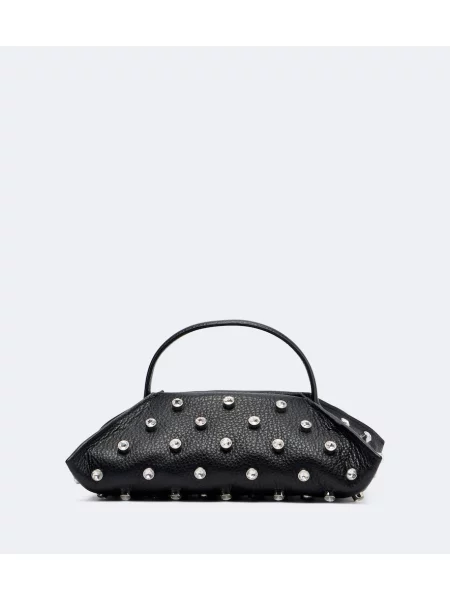 Top Altuzarra din piele negru