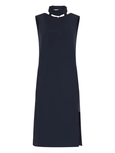 Rochie Gloria Coelho cu gât halter de costum albastru