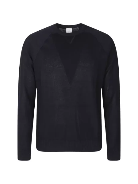 Tricou Eleventy cu mâneci lungi lung albastru