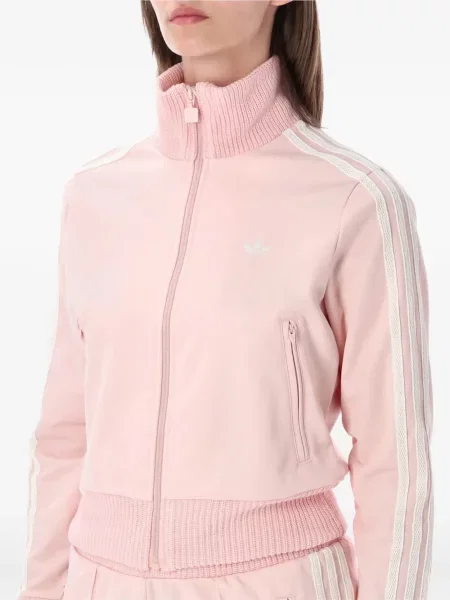 Siuvinėtas dryžuotas megztas striukė Adidas juoda