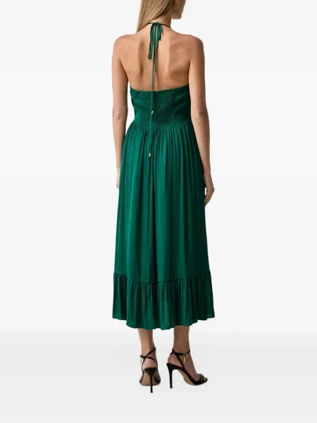 Rochie midi Morgan cu gât halter verde