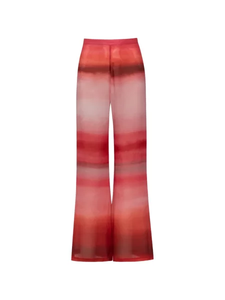 Pantaloni palazzo Baobab cu talie înaltă roz