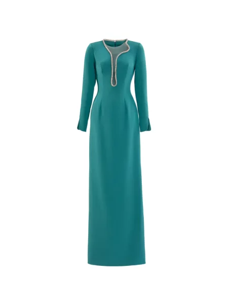 Rochie maxi Saiid Kobeisy verde