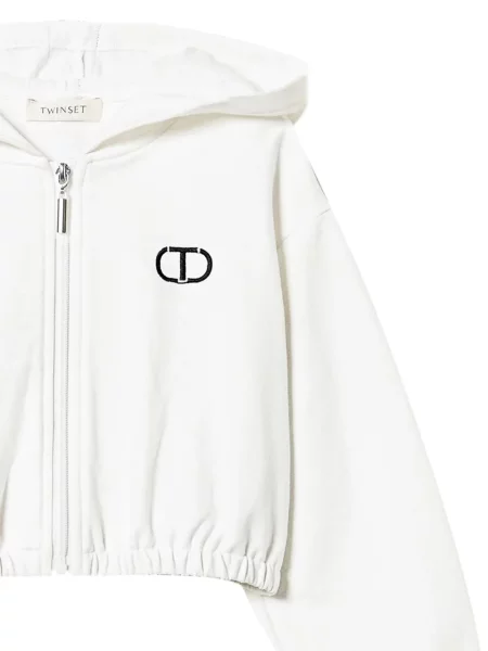 Bluza z kapturem dziecięca Twinset biała
