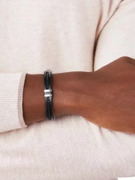 Brăţară Fossil din piele negru