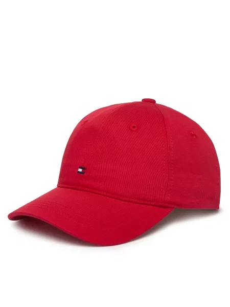 Tommy Hilfiger Kapa s šiltom Th Flag Soft 6 Panel Cap rdeča
