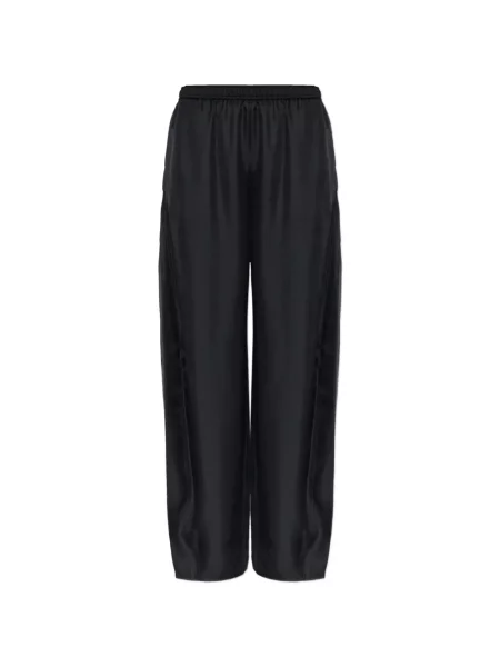 Pantaloni palazzo Alexander Wang de mătase albastru