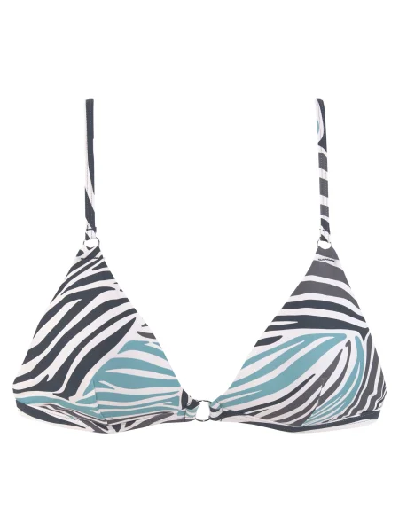 SUNSEEKER Sutien costum de baie / albastru deschis / negru alb