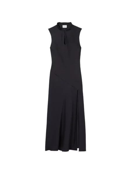 Rochie midi Claudie Pierlot cu volane până la genunchi de costum albastru