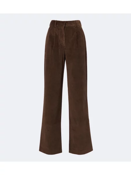 Pantaloni Aya Muse de catifea cord maro