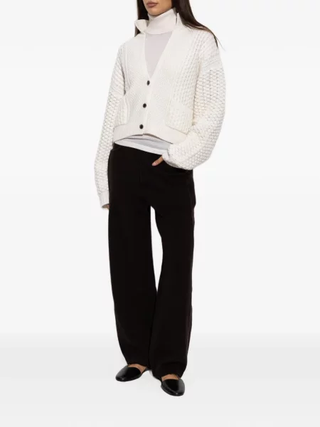 Cardigan Lisa Yang tricotate alb