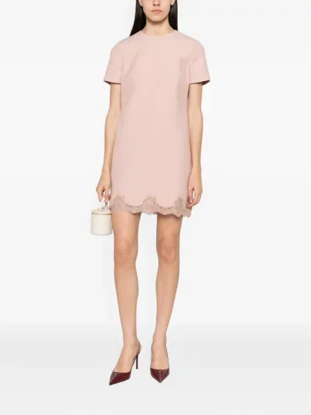 Rochie mini Valentino Garavani din dantelă roz