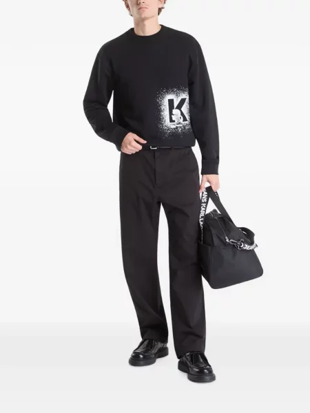 Hanorac Karl Lagerfeld Jeans cu imagine negru