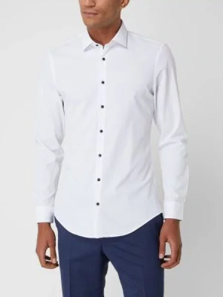 Koszula biznesowa o kroju super slim fit z dodatkiem streczu Jake*s biała