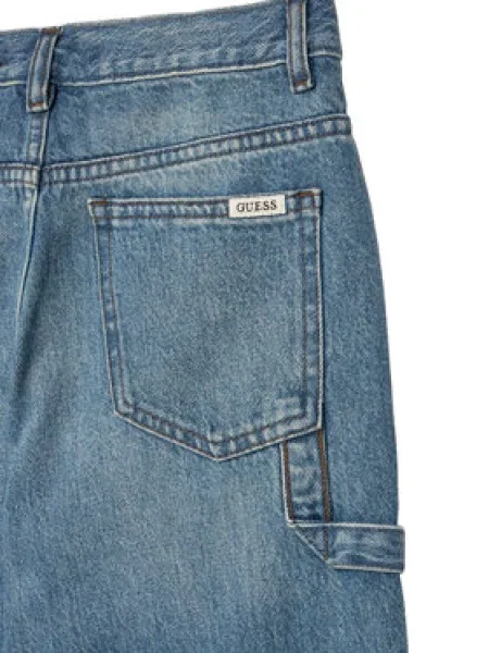 Guess Džinsai Wide Leg mėlyna