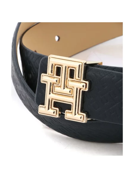 Pasek Tommy Hilfiger z logo niebieski