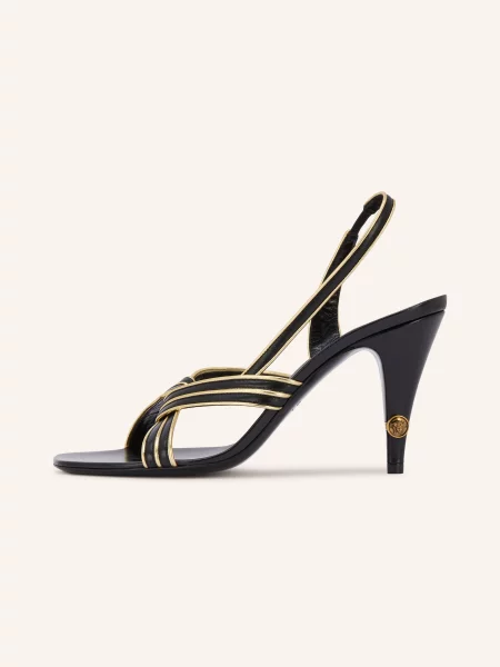 Versace Sandály / zlatá černá