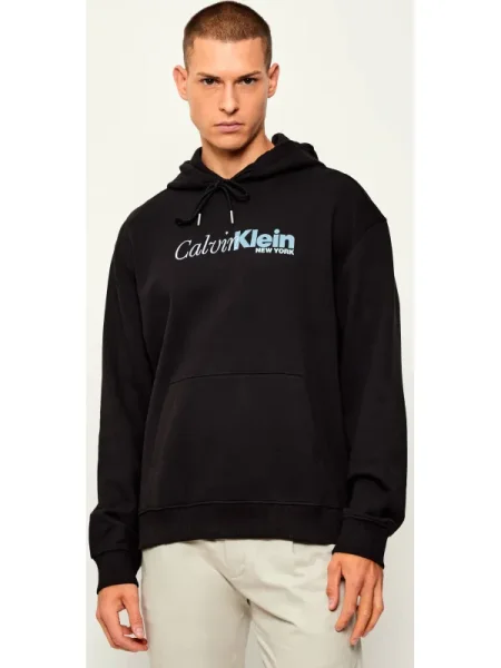 Geacă Calvin Klein din material terry negru