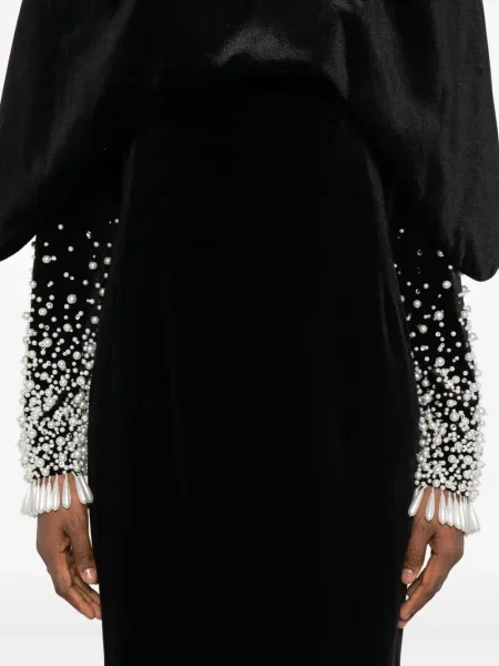 Rochie Jean-louis Sabaji cu perle de catifea negru