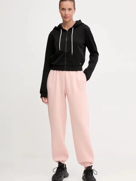 Спортивные штаны Guess с аппликацией бежевые