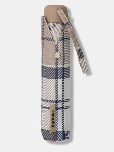 Parasol Barbour w kratę beżowy