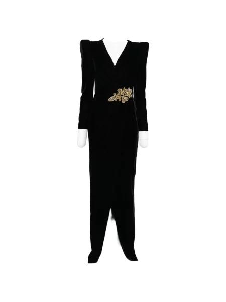 Rochie M.marquise cu decolteu în V de costum negru