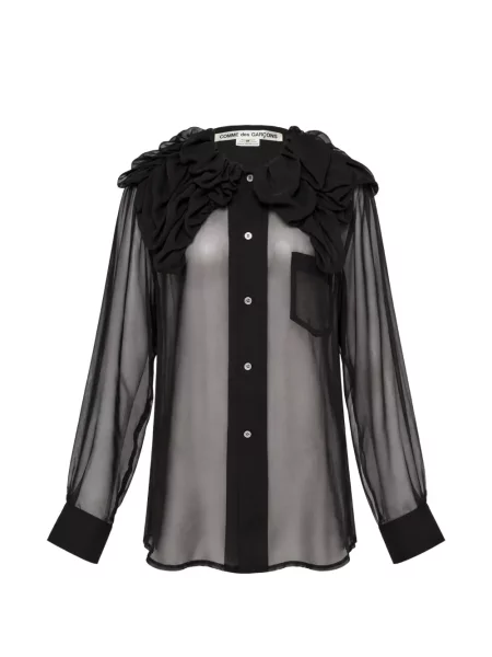 Cămașă Comme Des Garçons cu volane negru
