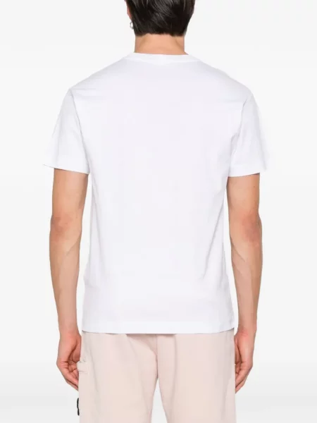 Tricou Stone Island cu strasuri alb