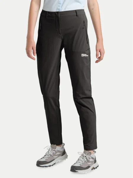 Jack Wolfskin Pantaloni outdoor Hikeout negru