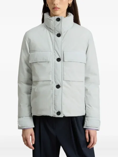 Geacă Woolrich cu glugă albastru