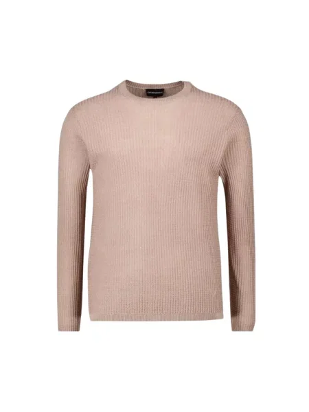 Sweter Emporio Armani wełniany beżowy