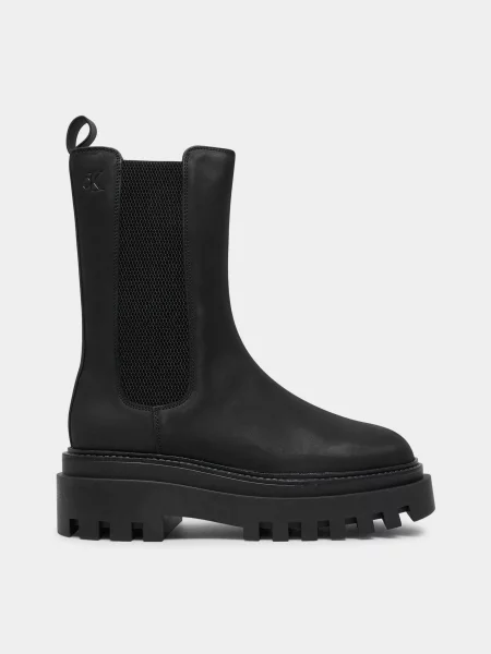 Кожаные ботинки челси Calvin Klein черные
