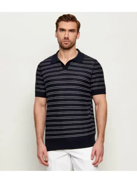 Tricou polo Boss Black negru