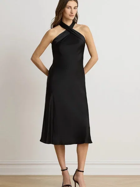 Lauren Ralph Lauren rochie halter negru