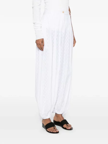 Pantaloni Thelatest tricotate alb