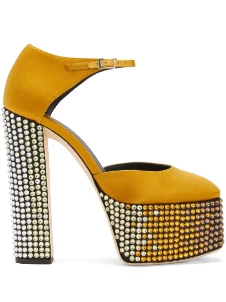 Pantofi cu toc Giuseppe Zanotti cu platformă galben