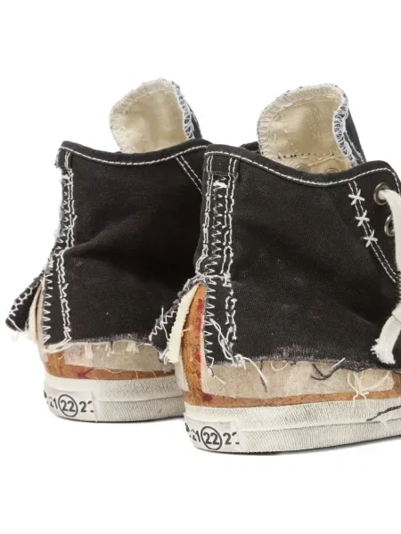 Sneakerși Maison Margiela zdrențuiți negru