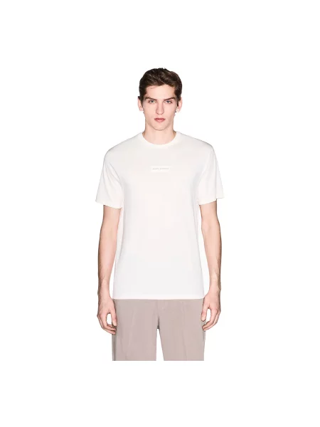 ARMANI EXCHANGE Tricou crem bej
