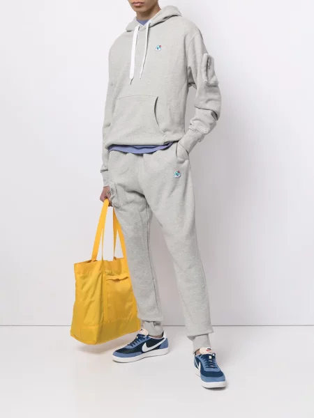 Hanorac cu glugă Nike din material terry gri