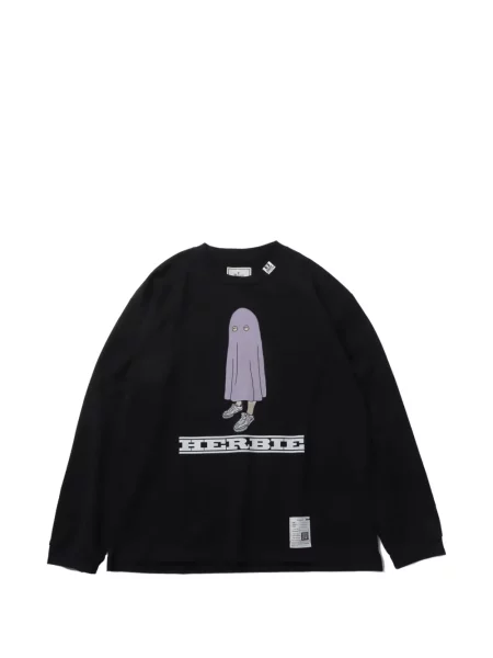 Lung tricou Maison Mihara Yasuhiro cu imagine negru