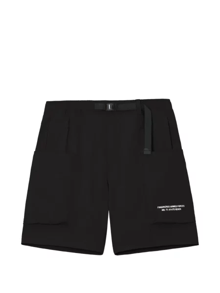 Pantaloni scurți cargo Fingercroxx cu cataramă negru