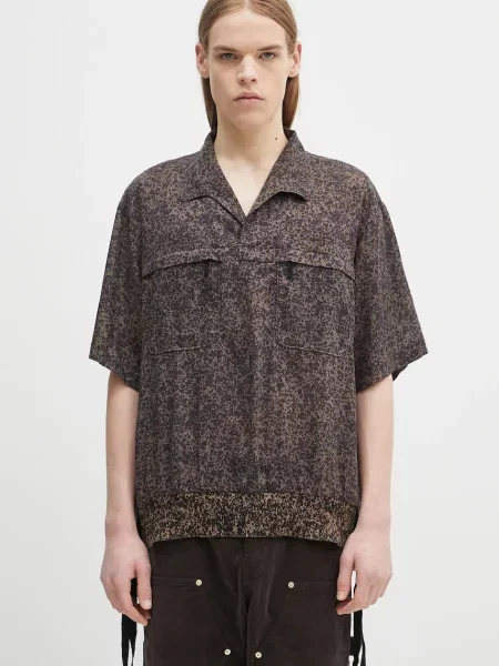 Undercover cămașă Shirt/blouse cu guler clasic relaxed maro