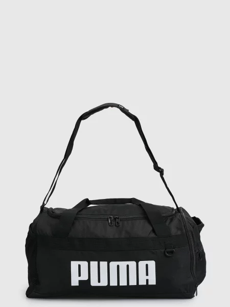 PUMA Športna torba Challenger S črna / bela siva
