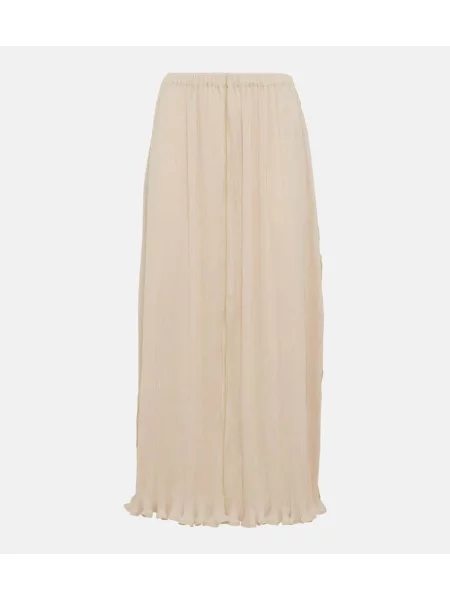 Maksi spódnica maxi Toteme z wysoką talią beżowa