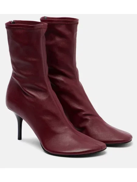 Cizme scurte Acne Studios din piele roșu