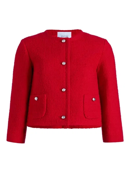 Kurtka Patou tweedowa czerwona