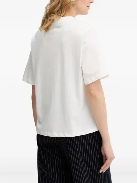Tricou Never Fully Dressed cu imagine alb