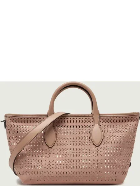 GIANNI CHIARINI Geantă shopper MASHUP cu adaos de piele roz